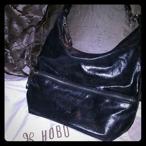 Hobo original black leather purse